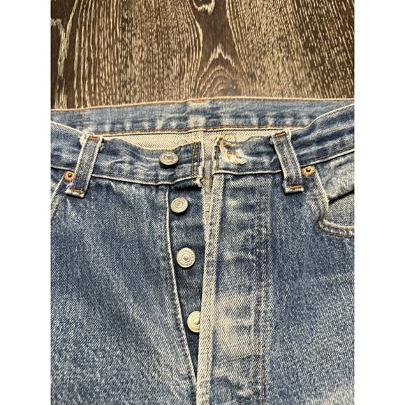 Vintage Levi’s 501 Jeans 1980s Selvedge Red Tag Blank USA W34 L36 -Actual 32/32 - Picture 4 of 16